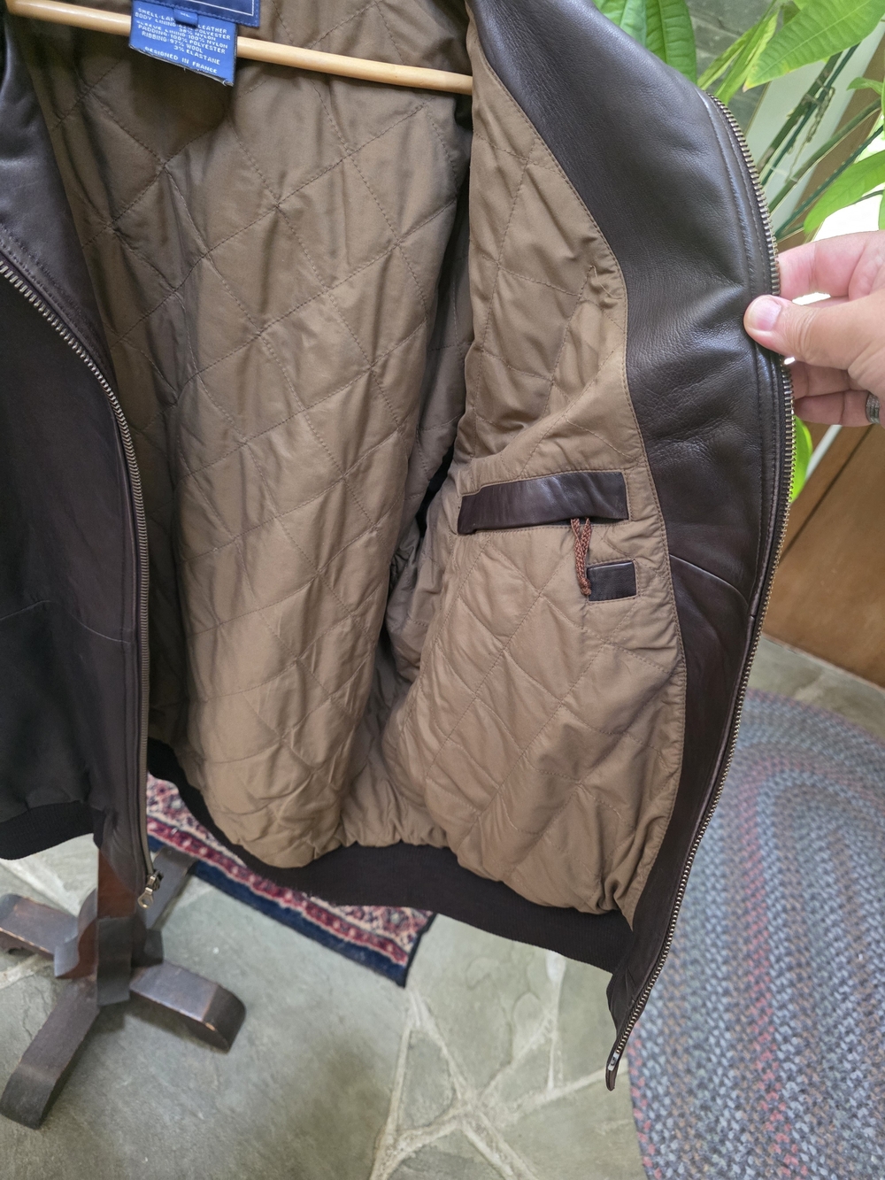 FRENCH VINTAGE FACONNABLE LAMB LEATHER JACKET XL - Picture 4 of 16